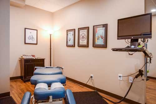 Treatment room at Compass Chiropractic